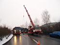 LKW Anhaenger umgekippt Koeln Niehl Geestemuenderstr Industriestr P47